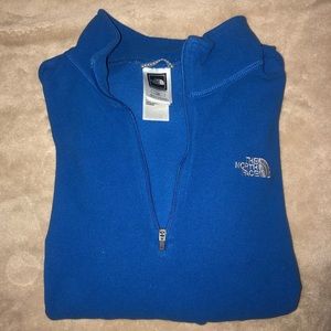 North Face TKA 100 Fleece Blue 1/4 Zip Pullover